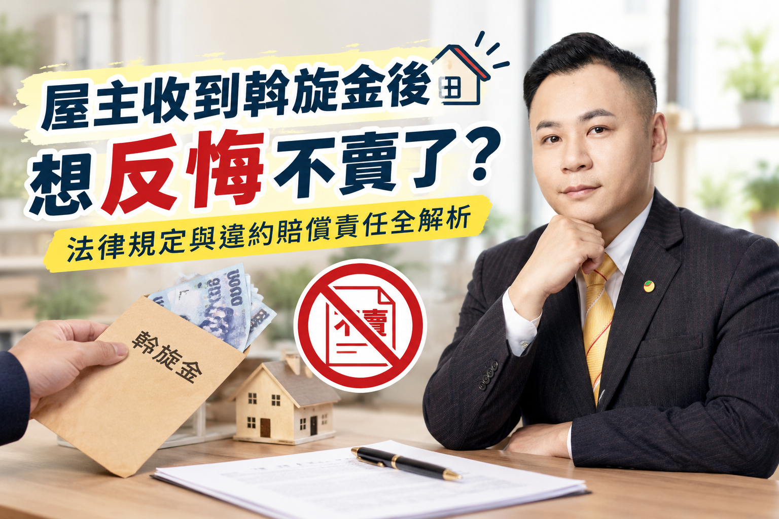 屋主收到斡旋金後想反悔不賣了?
