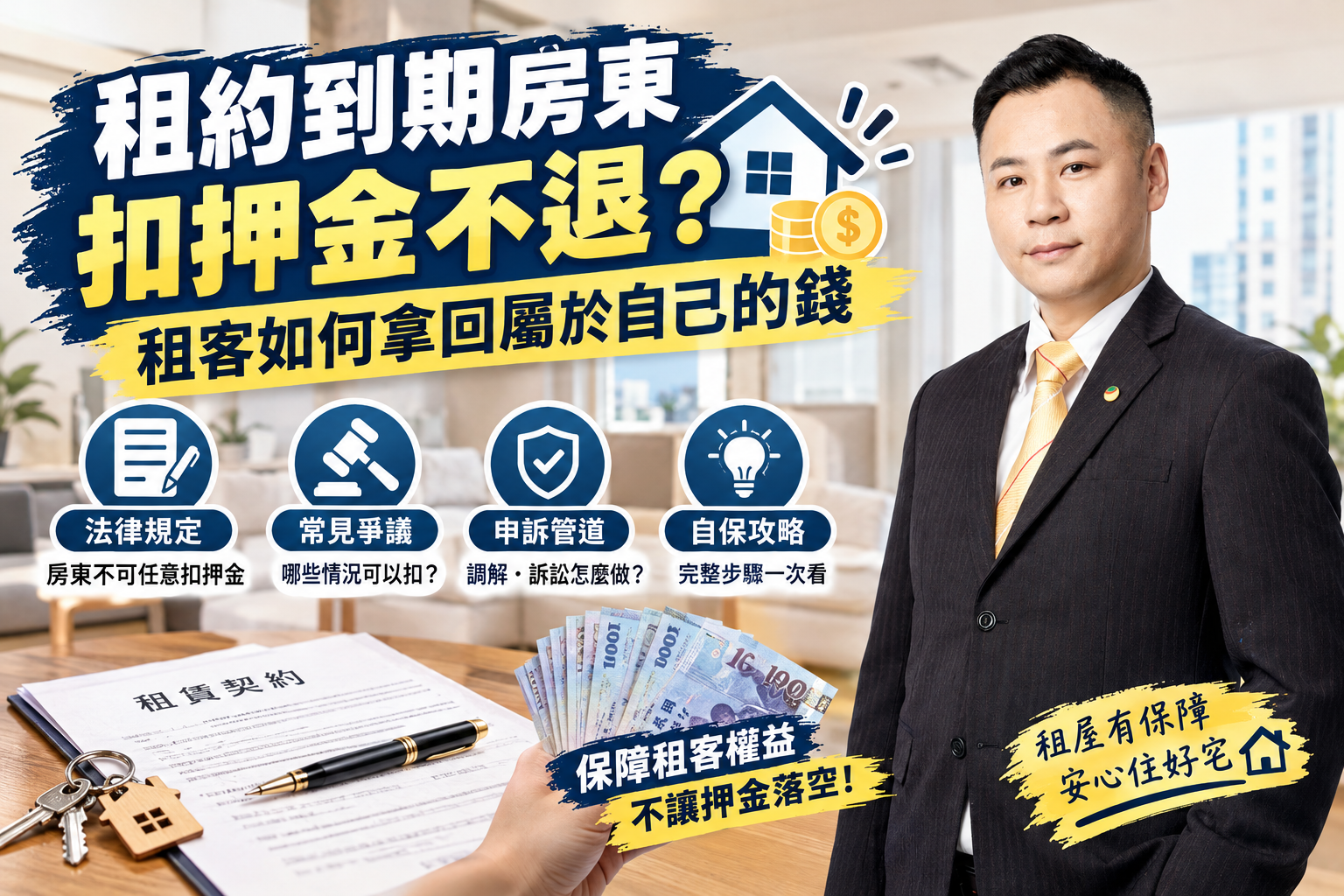 租約到期房東扣押金不退?租客如何拿回屬於自己的錢