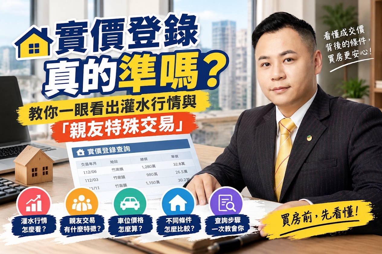 實價登錄真的準嗎？教你一眼看出灌水行情與「親友特殊交易」