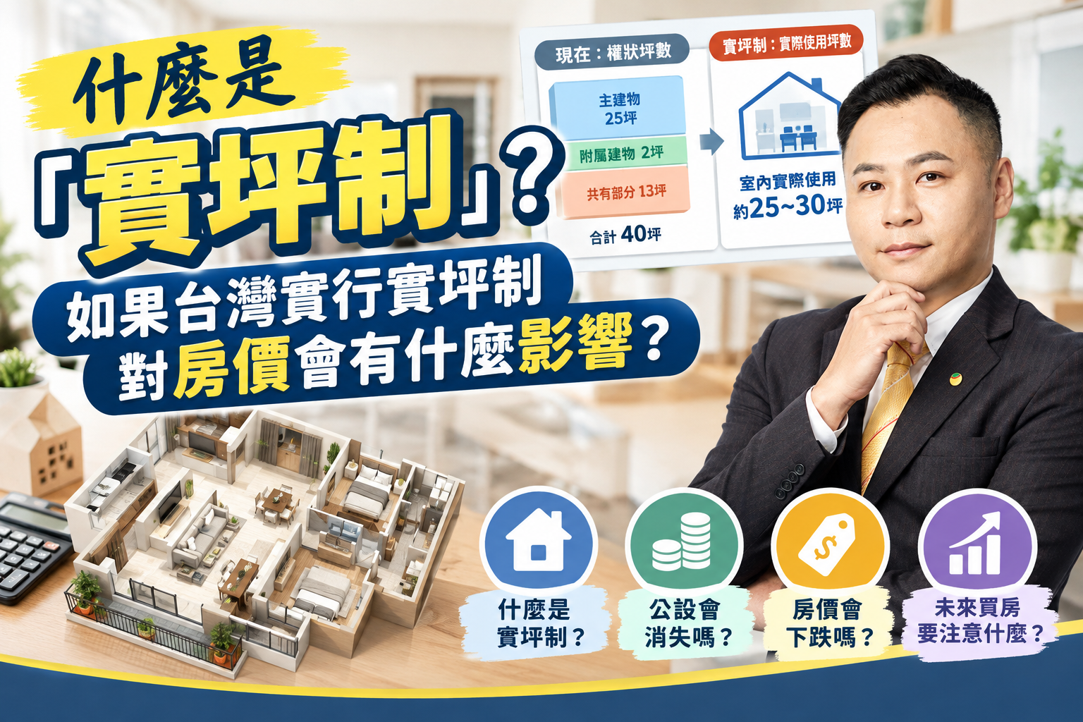 什麼是「實坪制」？如果台灣實行實坪制，對房價會有什麼影響？