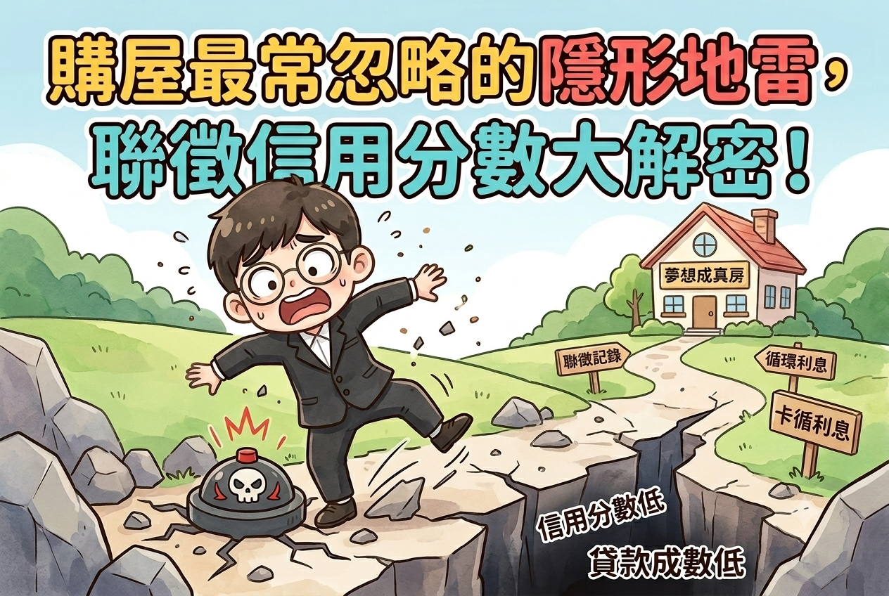 收入高就一定能辦房貸?首購族最常忽略的隱形地雷:聯徵信用分數大解密!