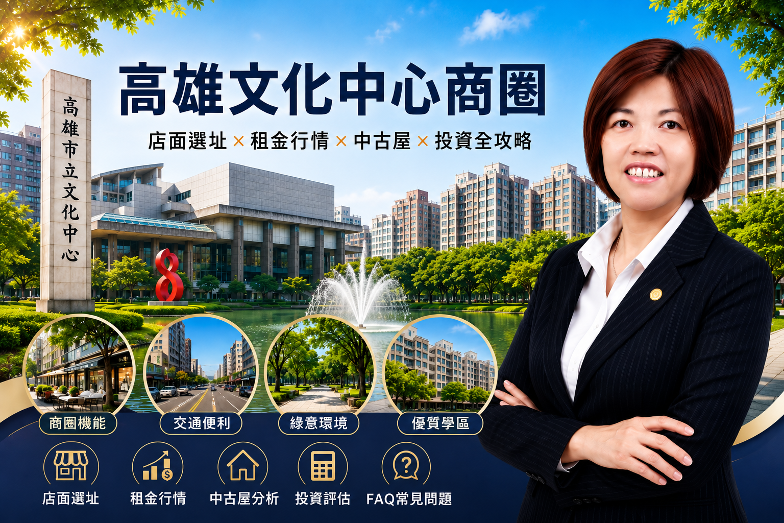 高雄文化中心商圈分析|店面選址、租金行情、中古屋購屋與投資全攻略