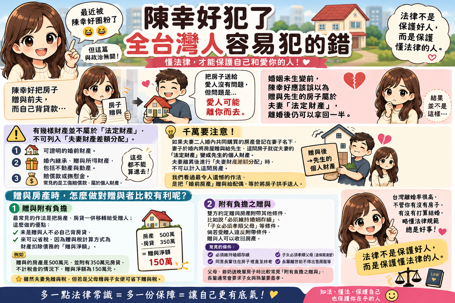 * 房子可以送給愛人，但別連自己的保障一起送掉