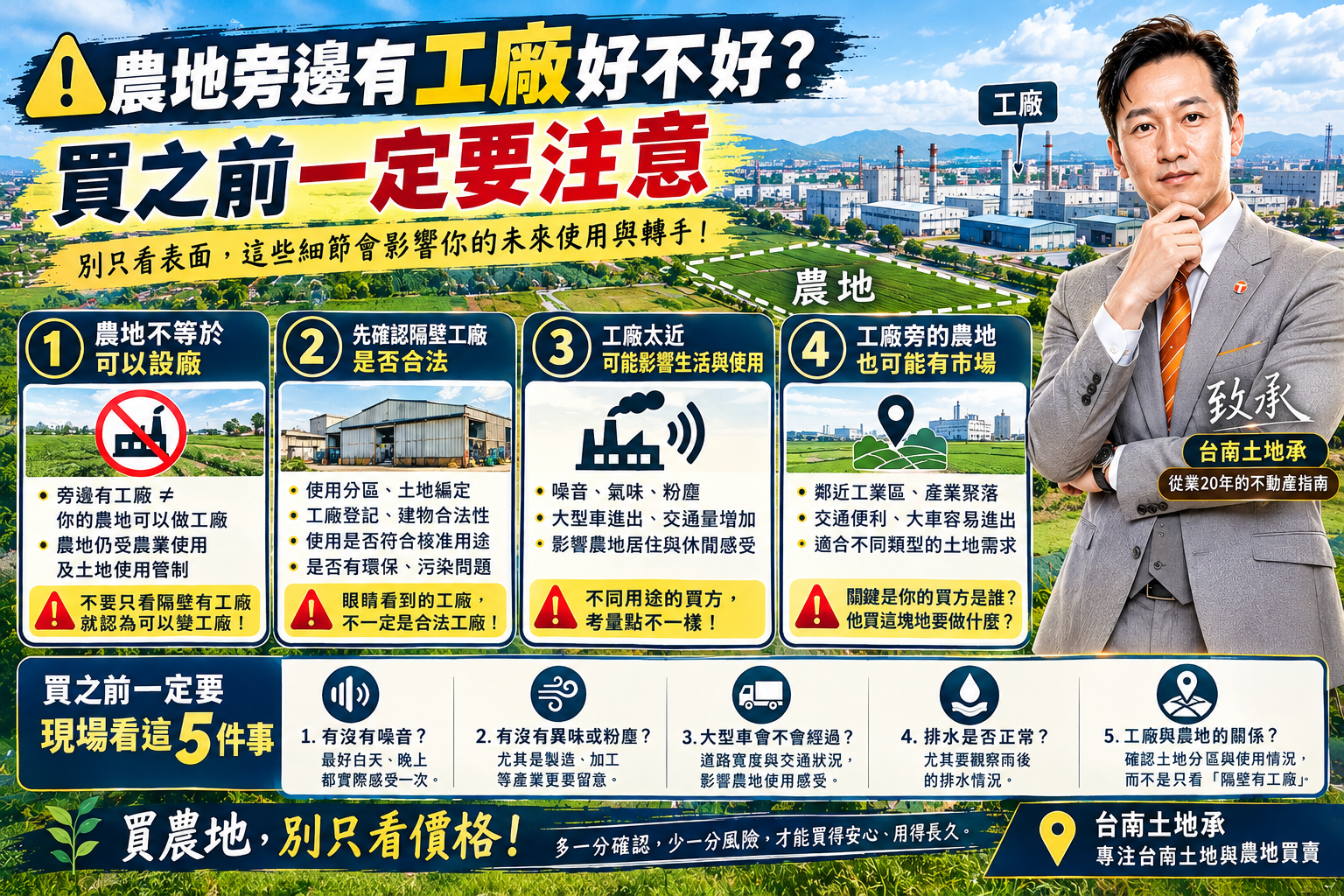 【台南農地研究室 EP13】農地旁邊有工廠好不好？買之前一定要注意