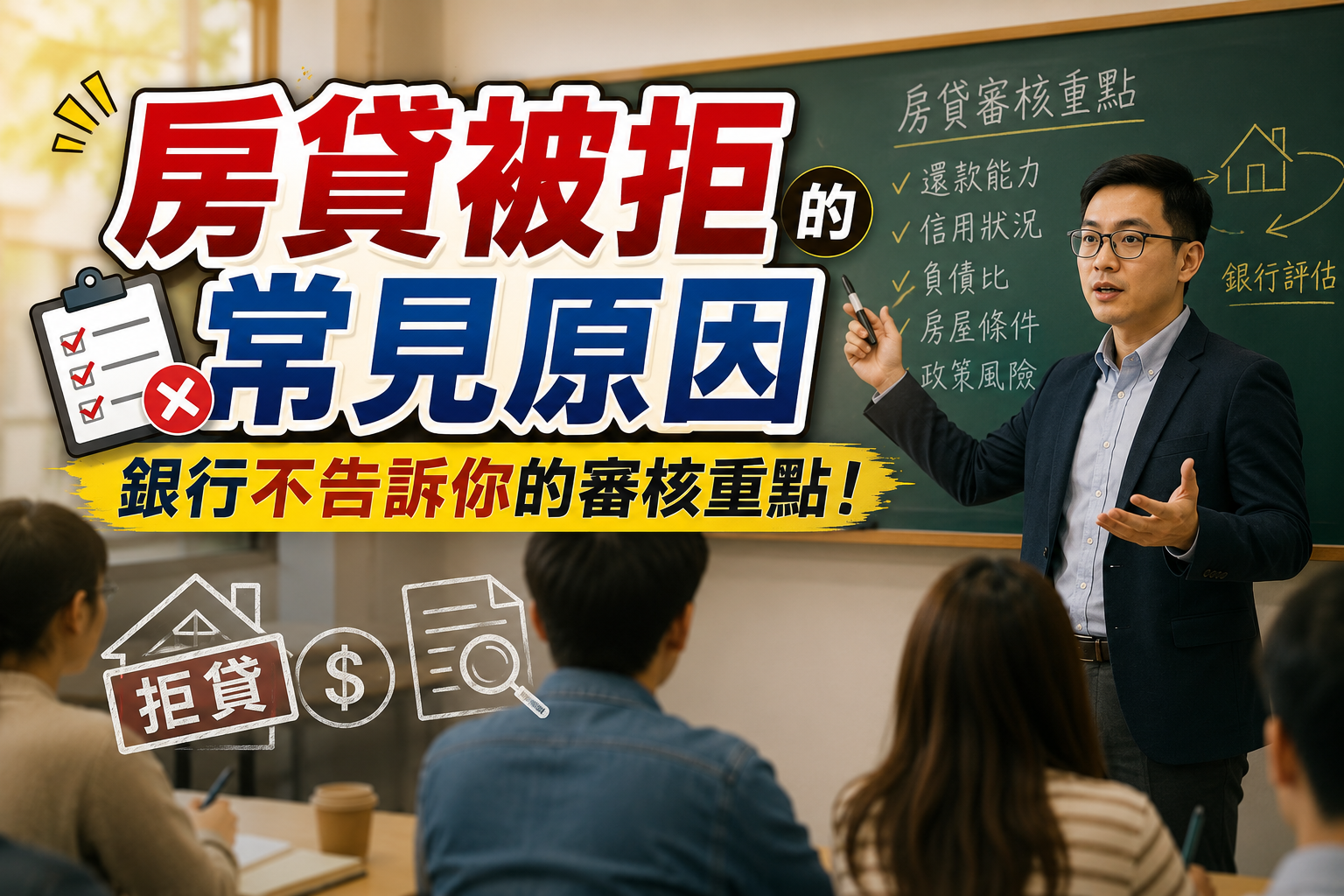 房貸被拒的常見原因,銀行不告訴你的審核重點!!!