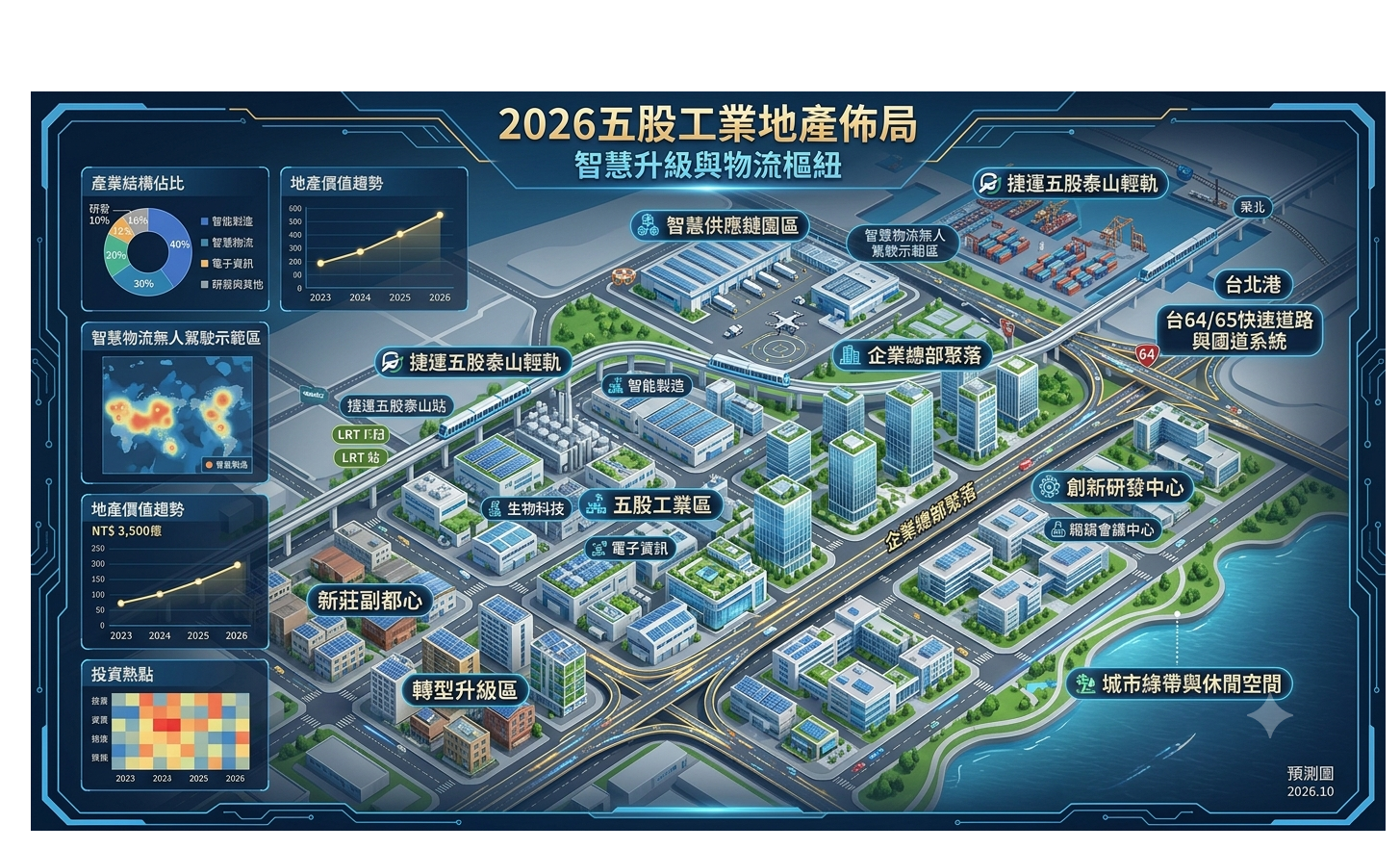 2026新北工業地產布局:五股廠房買賣行情全解析,專家親授選址三大心法與稅務地雷
