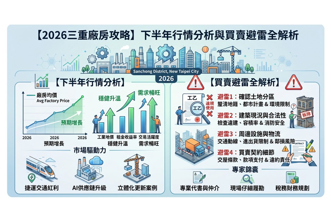 【2026三重廠房攻略】下半年行情分析與買賣避雷全解析