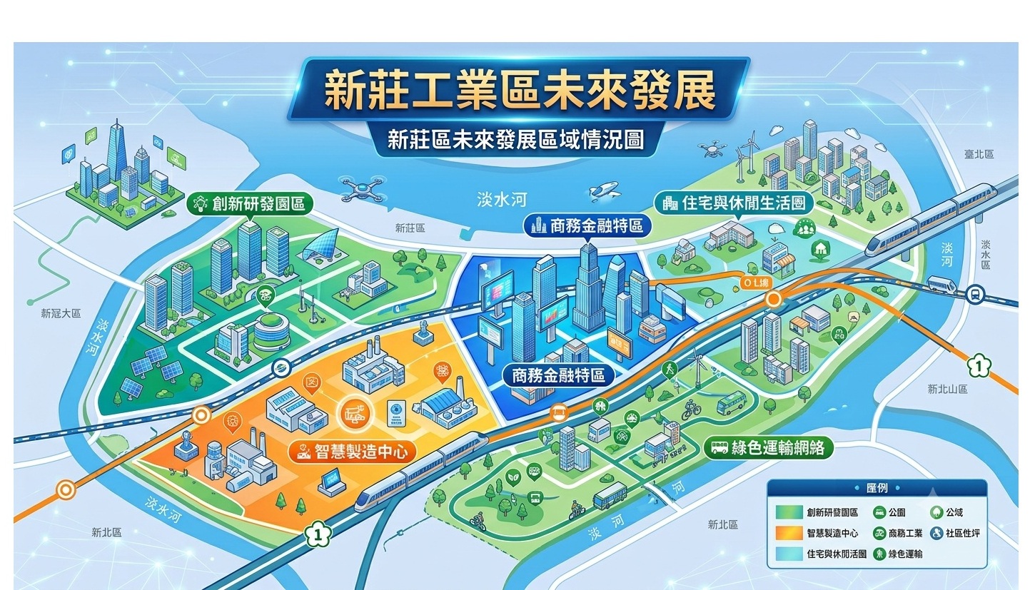 2026新莊工業區廠房選址全攻略:分佈位置、電力法規地雷與未來高階智造發展潛力