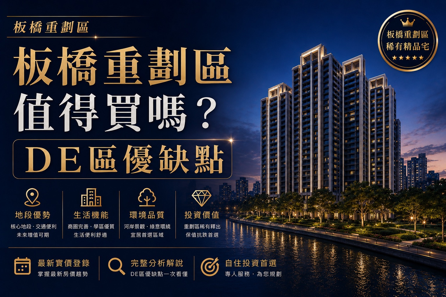 🚨板橋重劃區值得買嗎？江翠北側重劃區DE區優缺點、最新行情與自住成交價值全解析