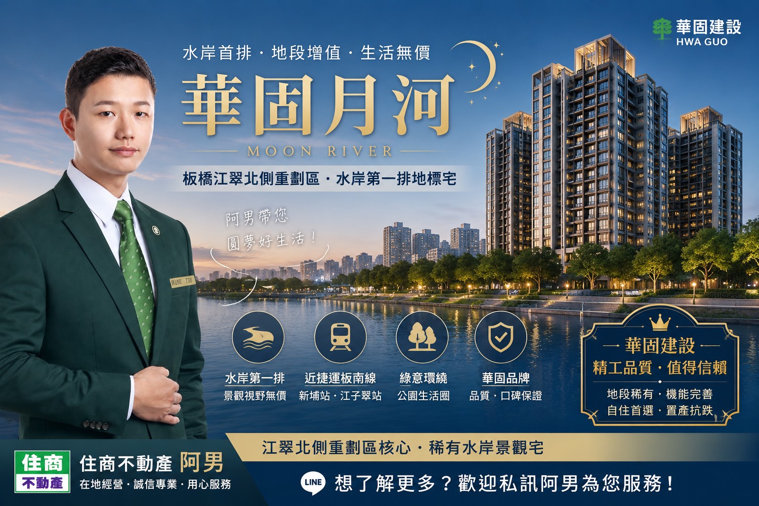 華固月河值得買嗎?第一排水岸景觀、生活機能、坪數格局與自住價值成交顧問真心話