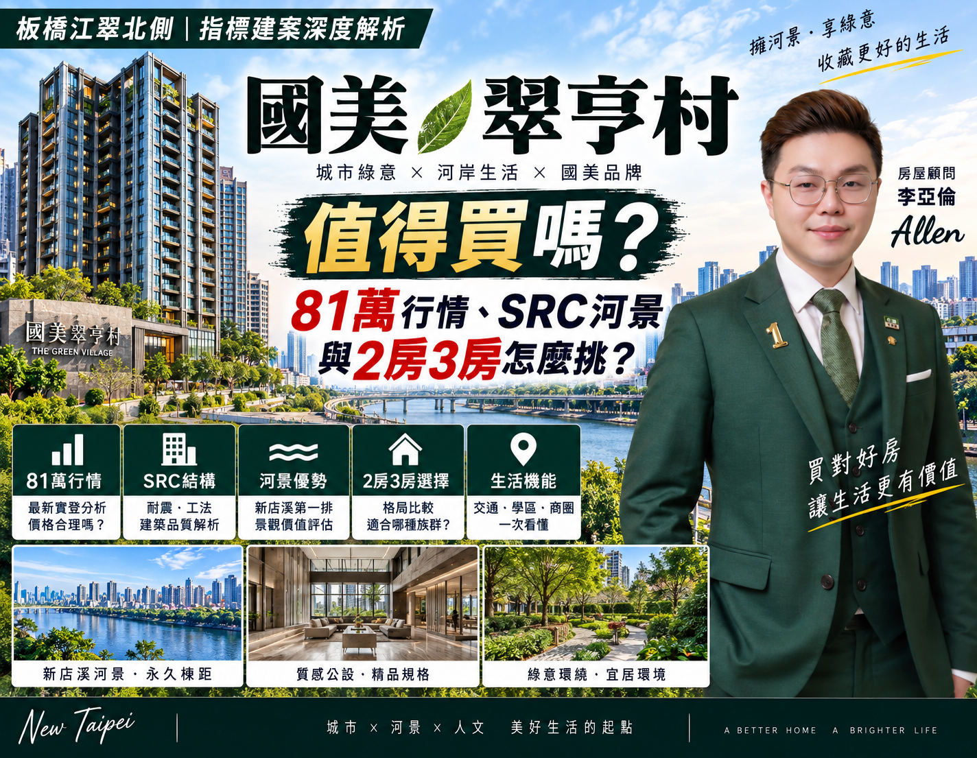 國美翠亨村值得買嗎?81萬行情、SRC河景與2房3房怎麼挑?