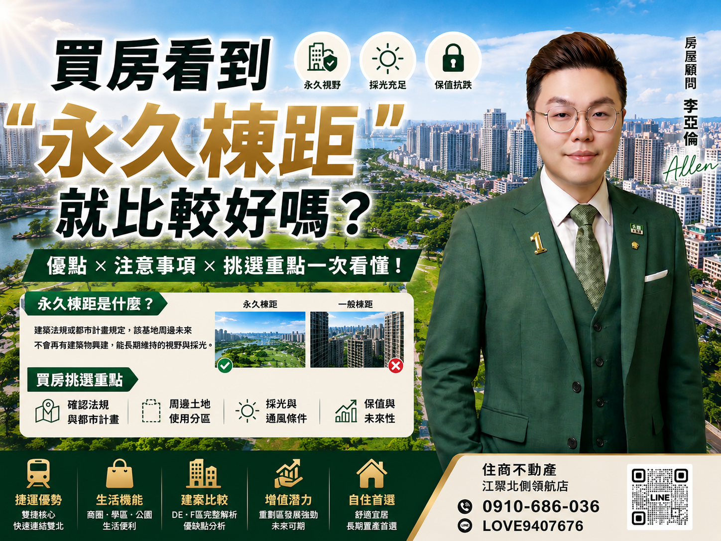 買房看到「永久棟距」就比較好嗎?