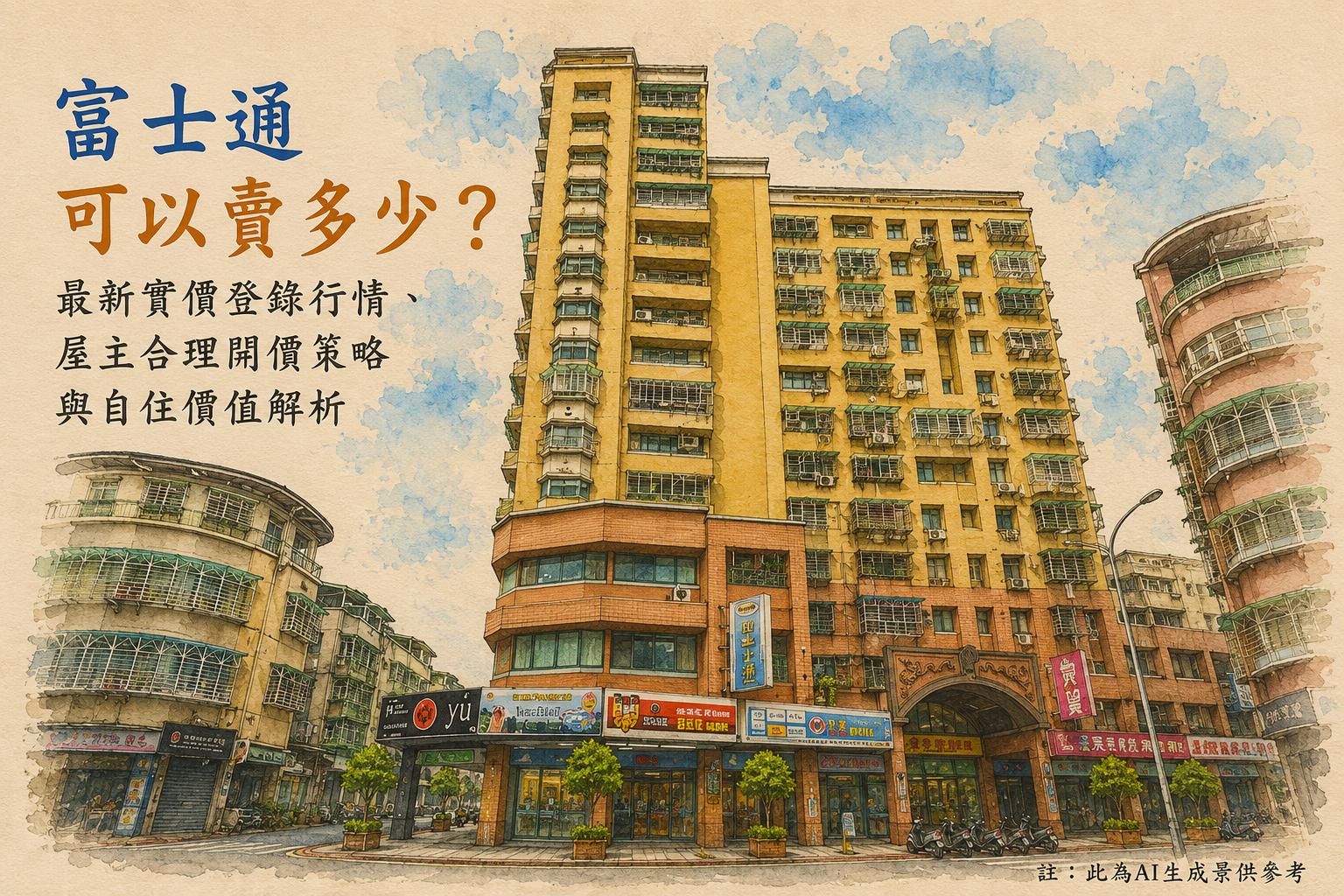 富士通可以賣多少?最新實價登錄行情、屋主合理開價策略與自住價值解析