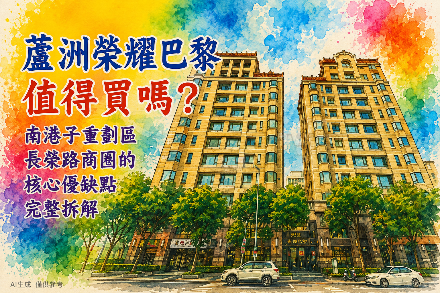 蘆洲榮耀巴黎值得買嗎?南港子重劃區長榮路商圈的核心優缺點完整拆解