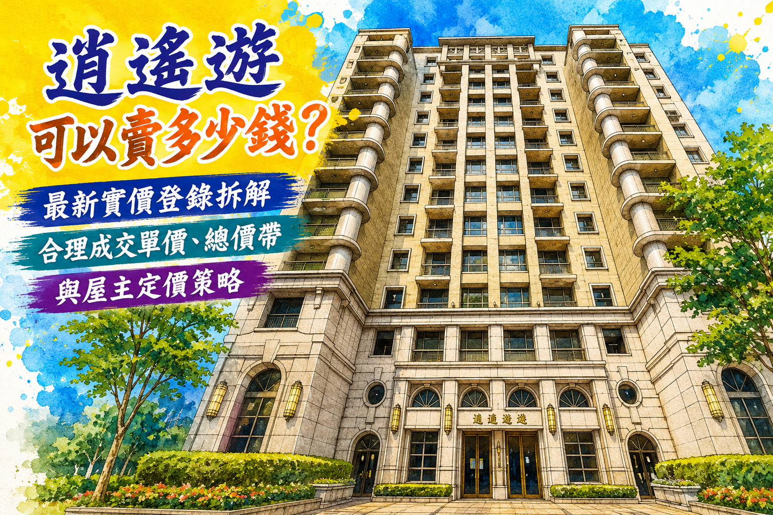 逍遙遊可以賣多少錢?最新實價登錄拆解合理成交單價、總價帶與屋主定價策略