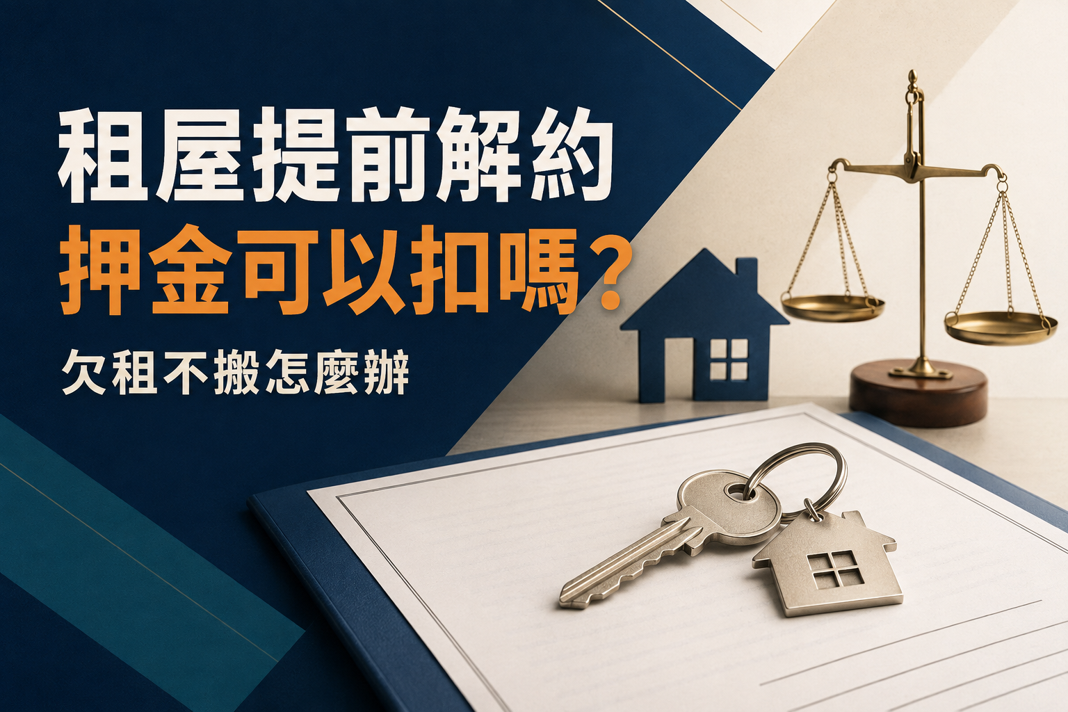 租屋提前解約、押金可以扣嗎？房客欠租不搬怎麼辦？一次看懂法律與處理流程
