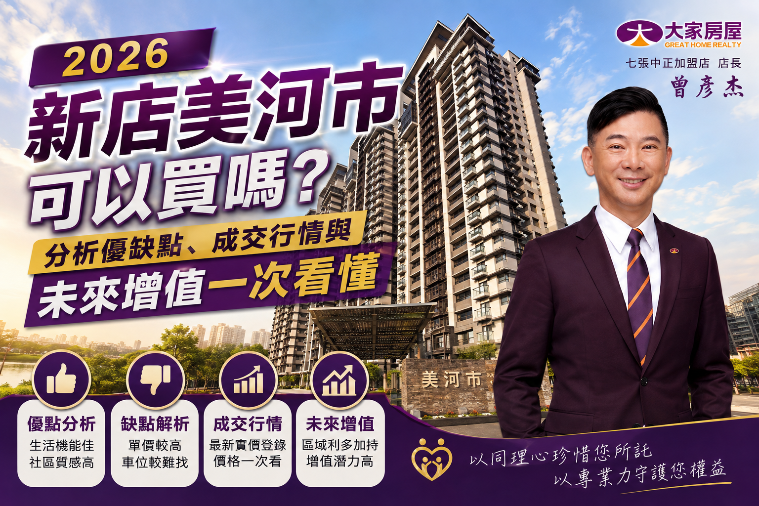 2026新店美河市可以買嗎？分析優缺點、成交行情與未來增值一次看懂