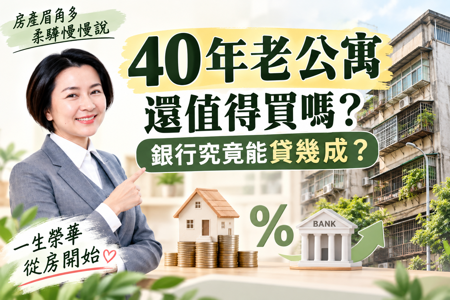 40 年老公寓還值得買嗎？銀行到底會貸多少？