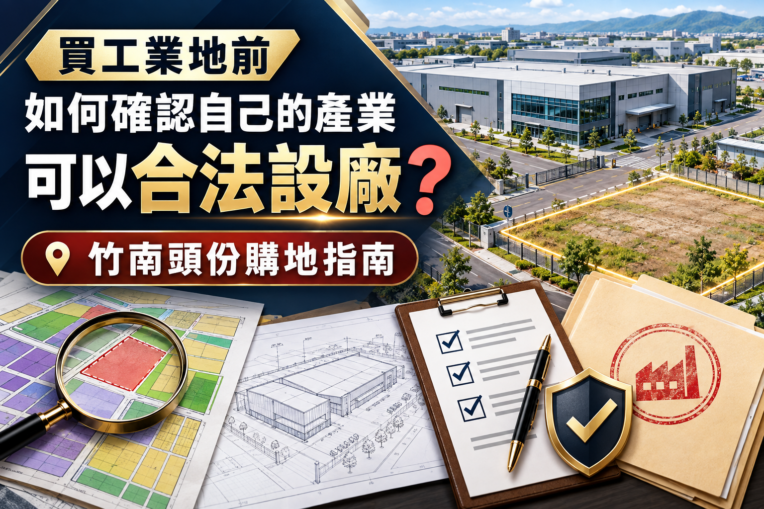 買工業地前，如何確認自己的產業可以合法設廠？竹南頭份購地指南