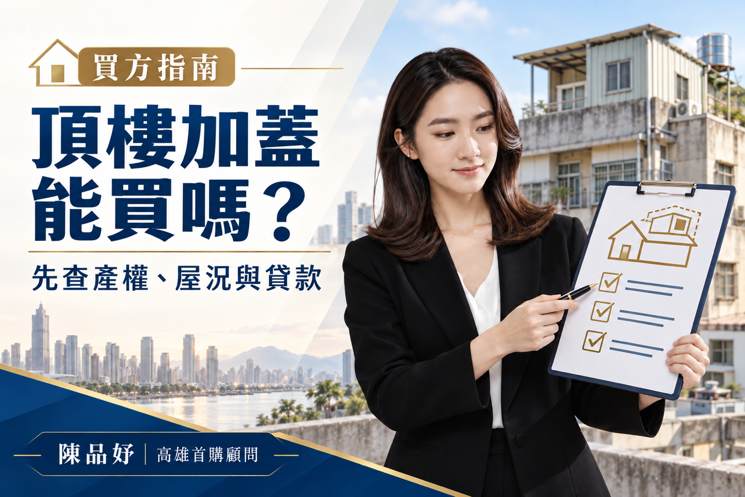 頂樓加蓋能買嗎？產權、合法性，和高雄舊公寓的三個現實問題