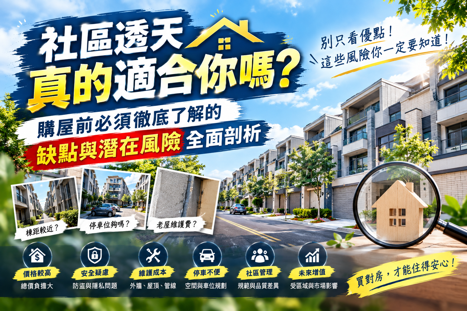 社區透天缺點是什麼?真的適合你嗎？購屋前必須徹底了解的缺點與潛在風險全面剖析