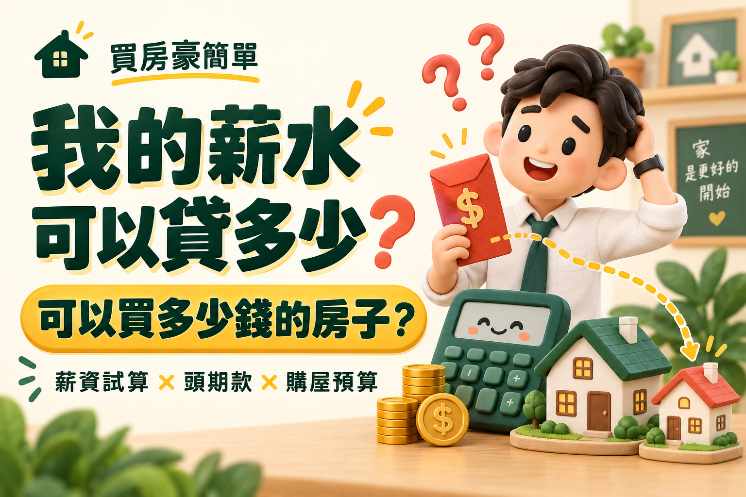 我的薪水可以貸多少?月薪4萬、5萬、8萬能買多少錢的房子?2026購屋預算一次算清楚