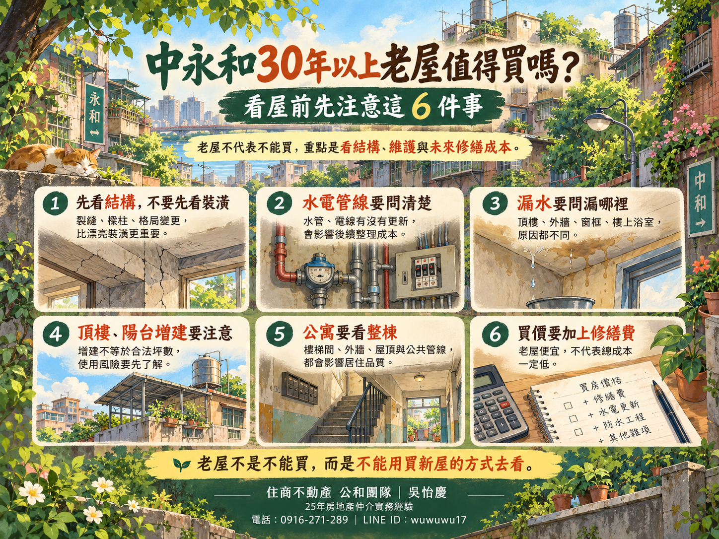 2026中永和30年以上老屋值得買嗎?公寓、大樓看屋前先注意這6件事