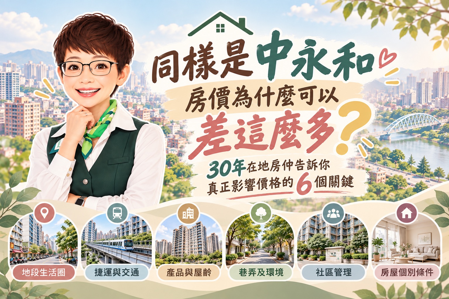 同樣是中永和，房價為什麼可以差這麼多？30年在地房仲告訴你真正影響價格的6個關鍵