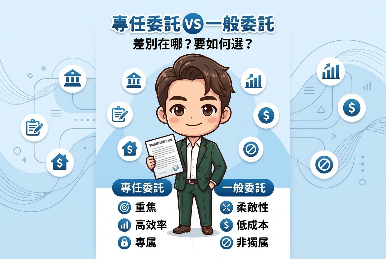 專任委託和一般委託差別在哪?中永和賣房從帶看、出價到議價,屋主一定要知道的完整分析~