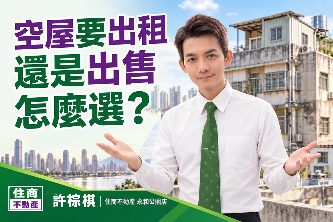 房子空著要出租還是出售?中永和資算配置、租金收益率與賣房時機完整分析。