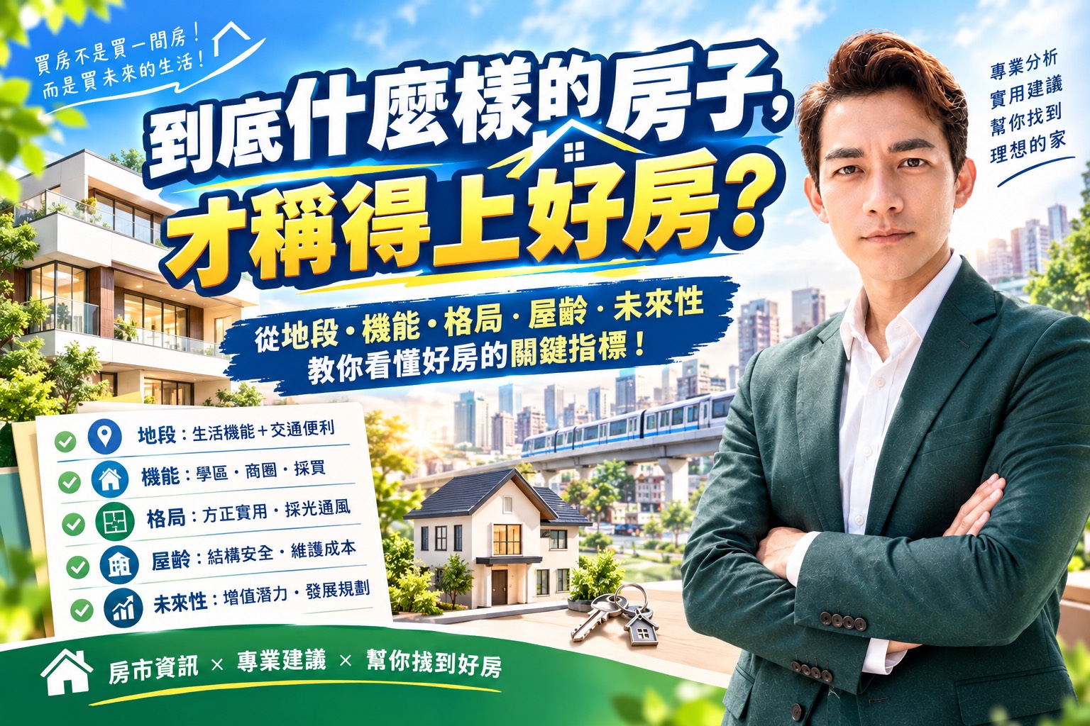 到底什麼樣的房子才稱得上好房?在地房仲揭露挑房四大黃金指標與實務避坑指南