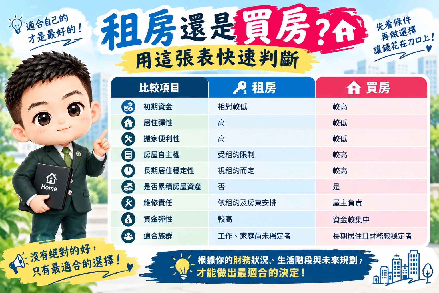 租房還是買房好?2026租屋與買房完整比較|先搞懂這5件事再決定