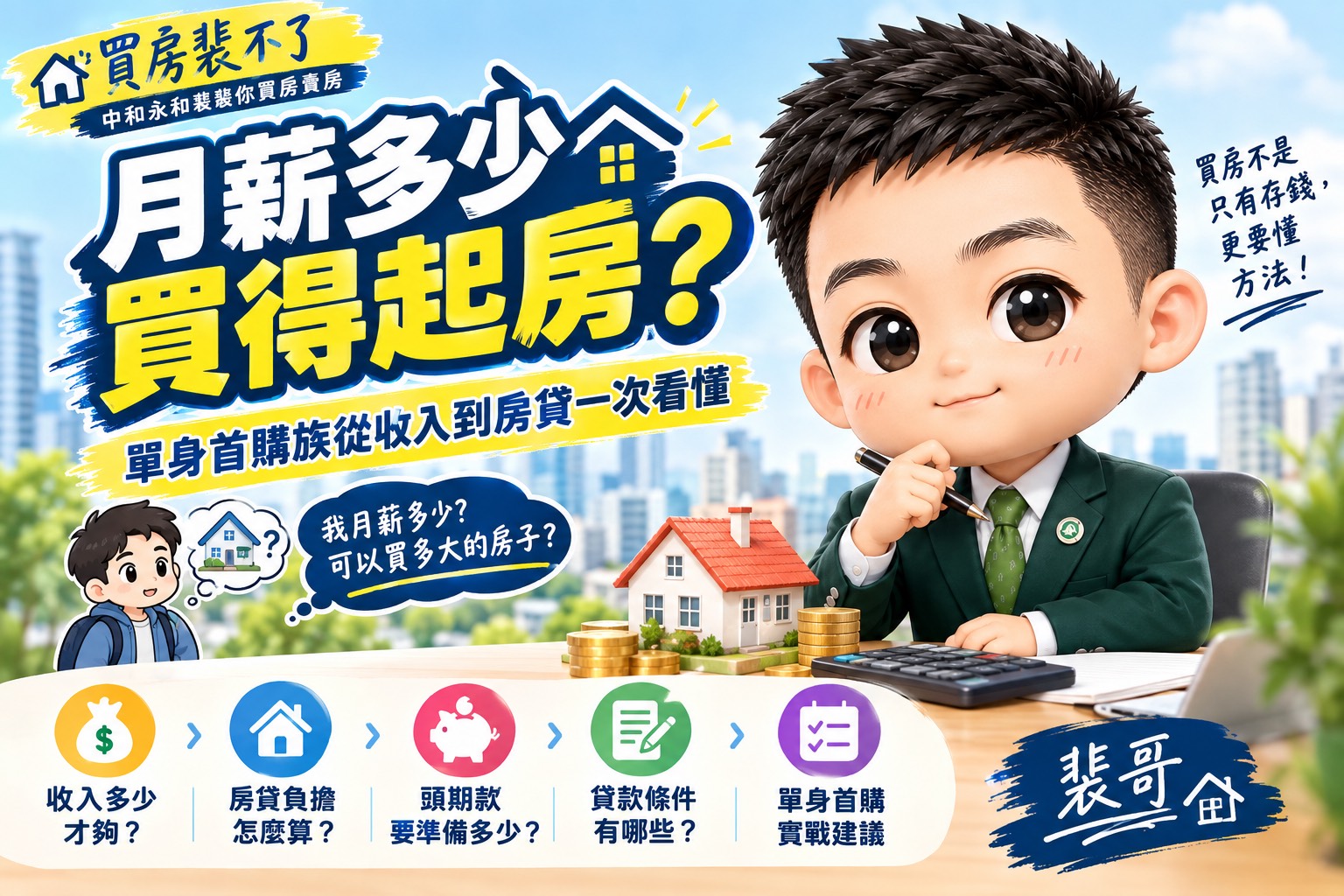 月薪多少買得起房?單身首購族從收入到房貸一次看懂