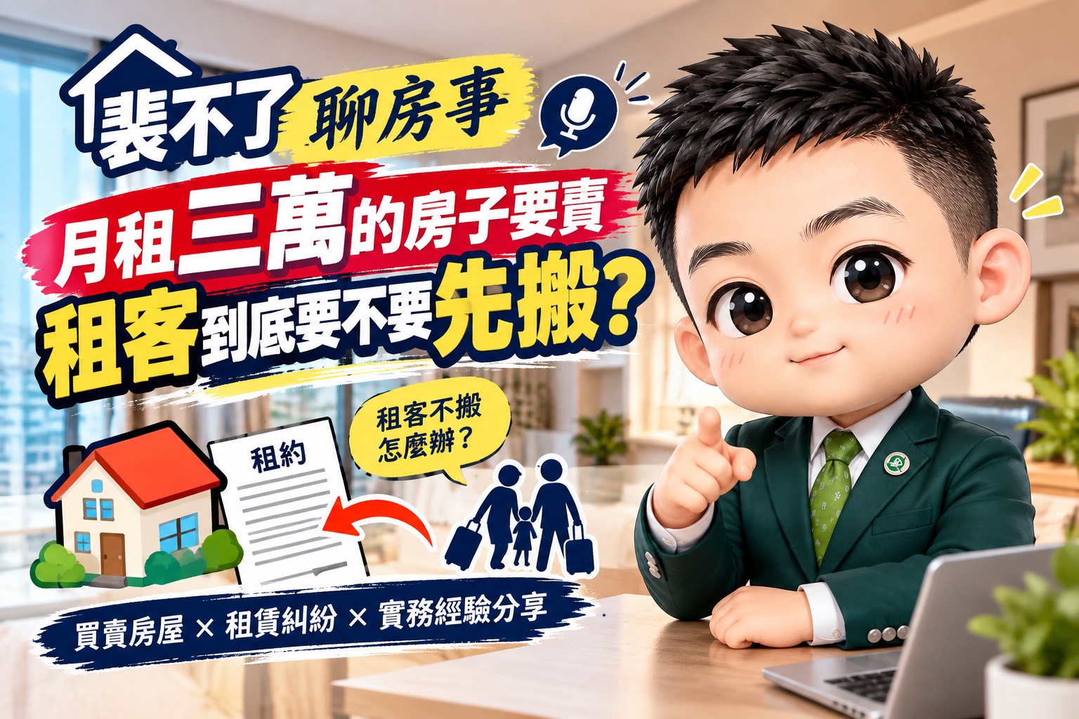 裴不了聊房事-月租三萬的房子要賣,租客到底要不要先搬?