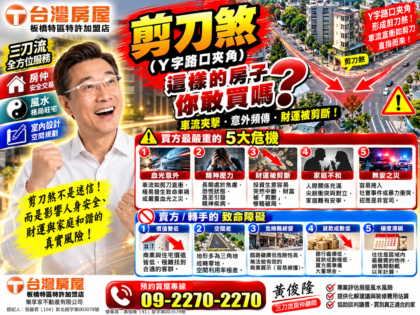 買房遇到剪刀煞絕對不能碰？資深房仲教你用科學風水破解Y字路口迷思與精算殺價空間