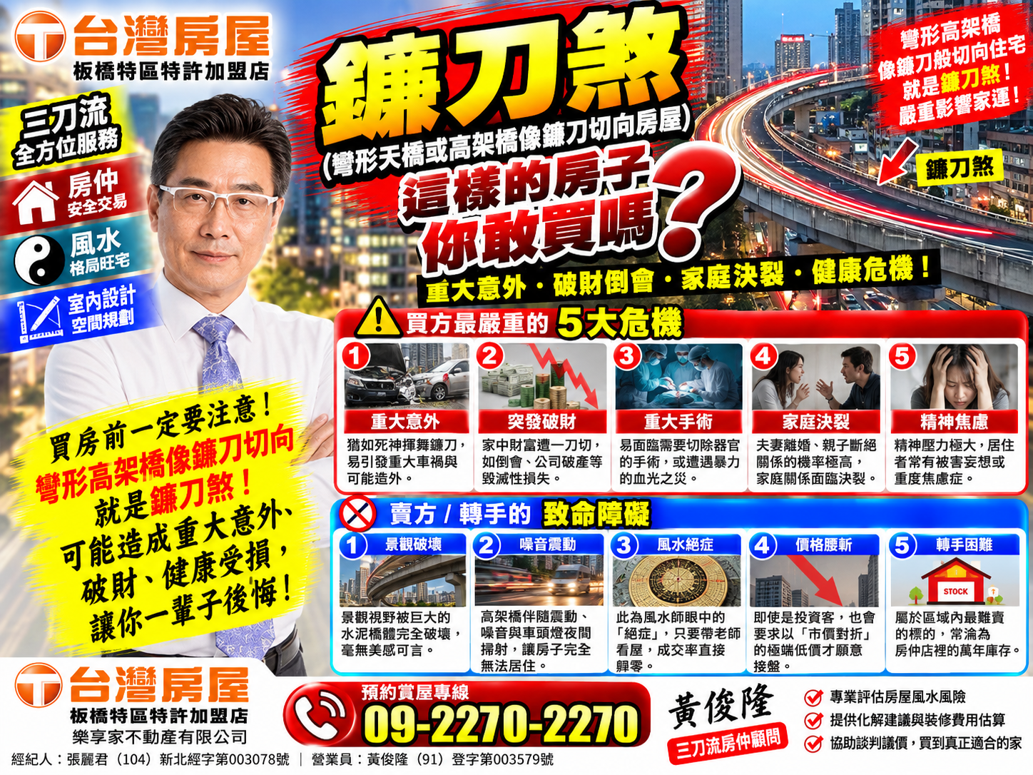 買房遇到「鐮刀煞」能買嗎?破解高架橋彎道風水迷思,資深房仲教你精算隱藏殺價空間