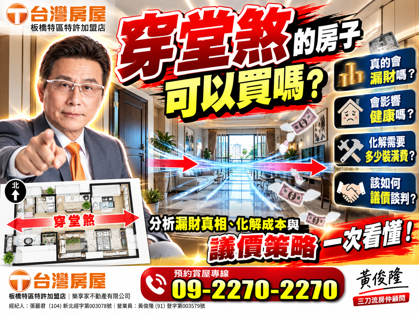 2026穿堂煞的房子可以買嗎?分析漏財真相、化解成本與議價策略一次看懂
