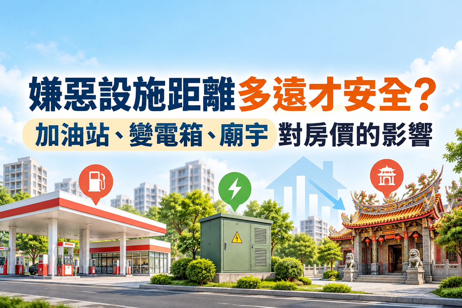 嫌惡設施距離多遠才安全？加油站、變電箱、廟宇對房價的影響