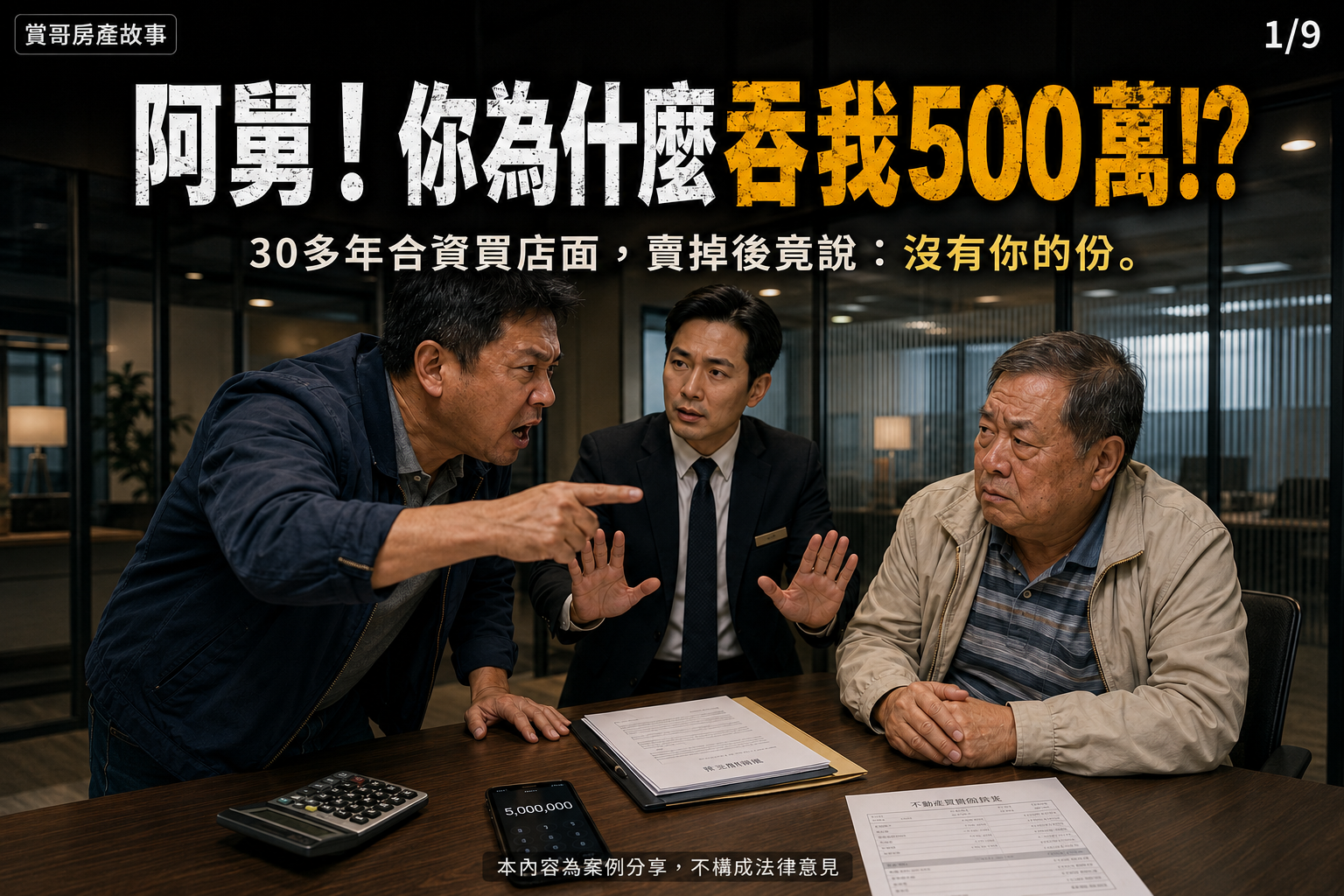 房產合資糾紛:阿舅一句「房子是我的名字」,差點吞掉外甥 500 萬