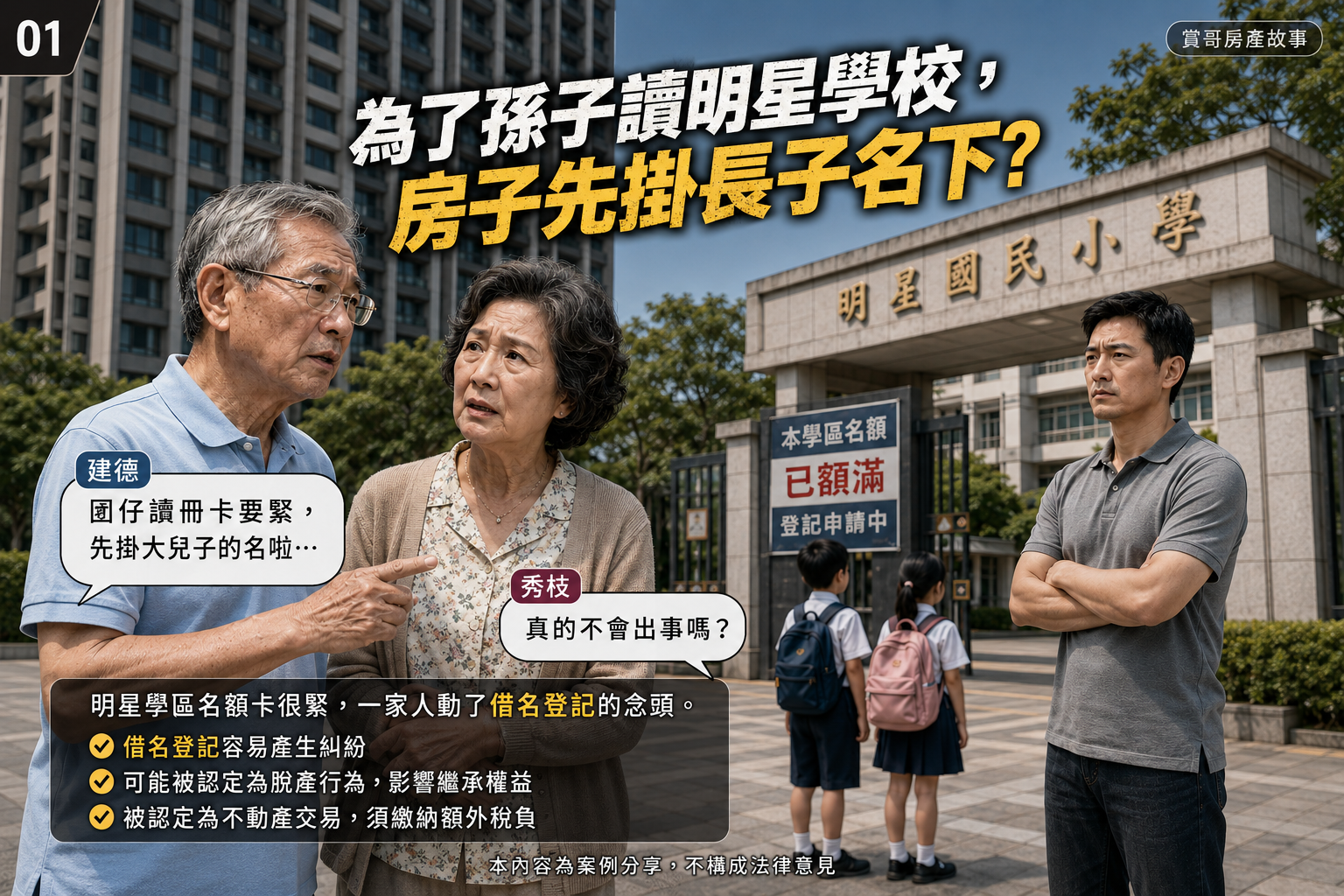 為孫子學區把房掛兒子名下,七年後被告侵占|借名登記怎麼判、如何自保