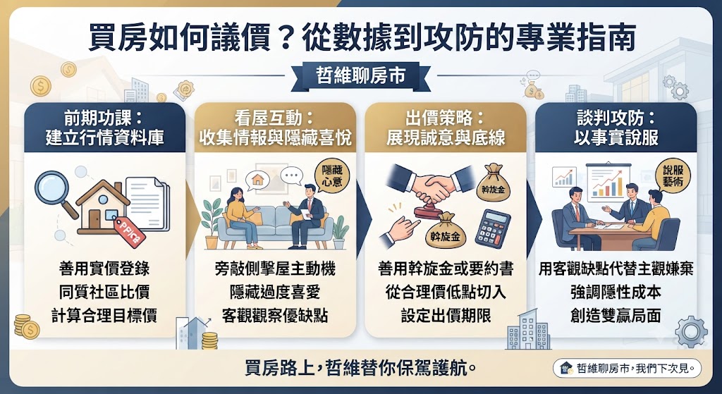買房如何議價？從買方心理學到實戰攻防，揭開房仲不說的成交密技