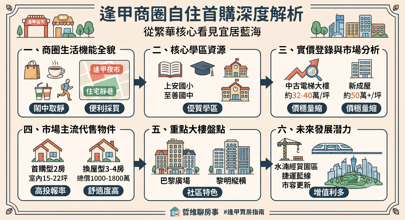 逢甲商圈自住首購深度解析:從繁華核心看見宜居藍海