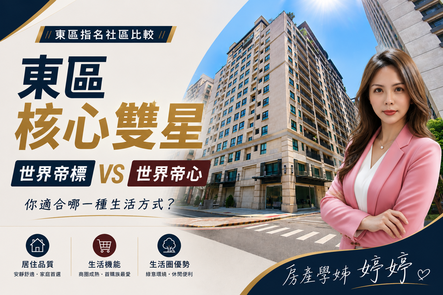 【東區核心雙星】世界帝標與世界帝心怎麼選？從成交行情與生活圈看兩大指名社區