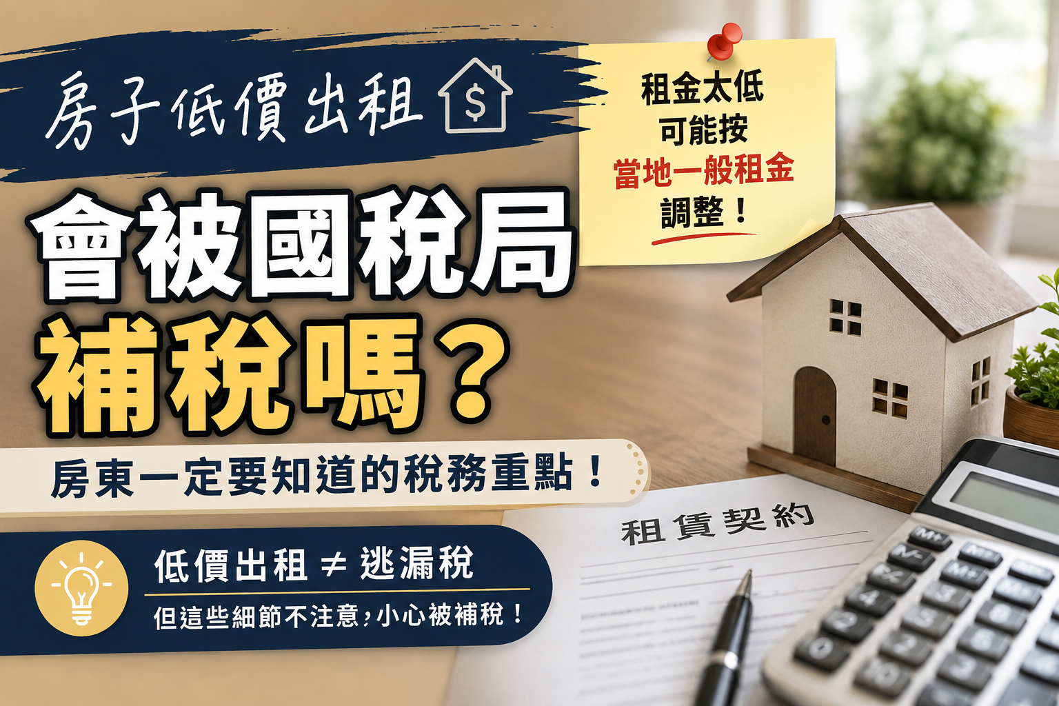 房子低價出租會被國稅局補稅嗎?房東注意:租金太低可能按「當地一般租金」調整